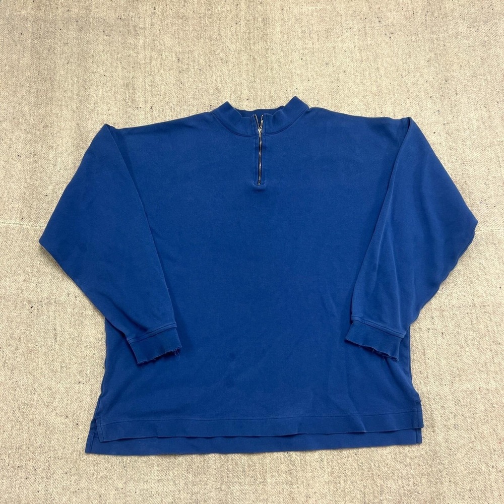 Vintage Gap Long Sleeve Shirt Mens Large Blue 1990s 1/4 Zip